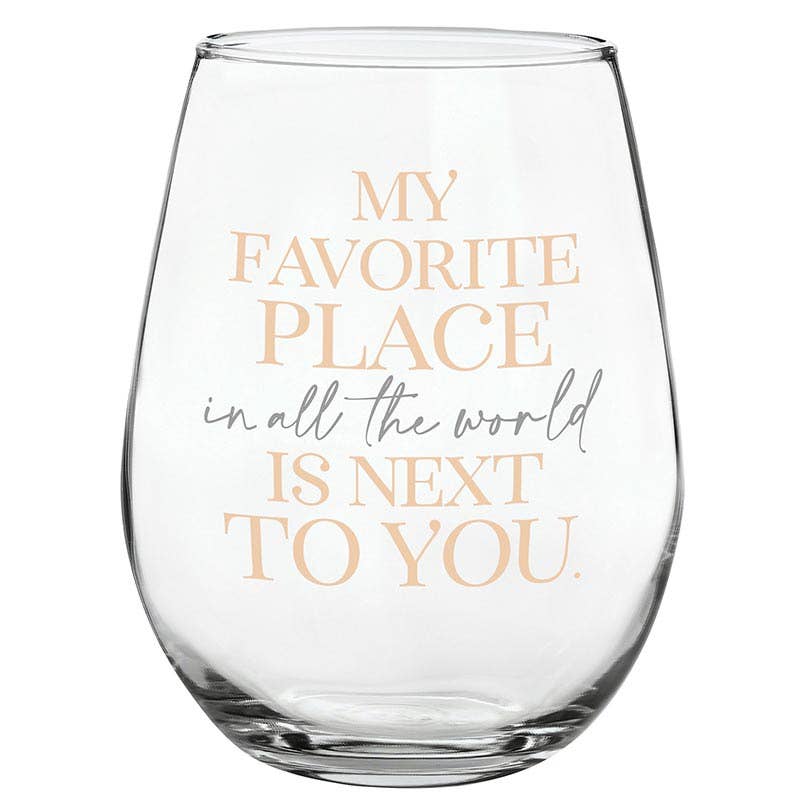 Favorite Place Stemless Wine Glass