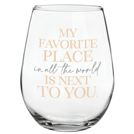 Favorite Place Stemless Wine Glass