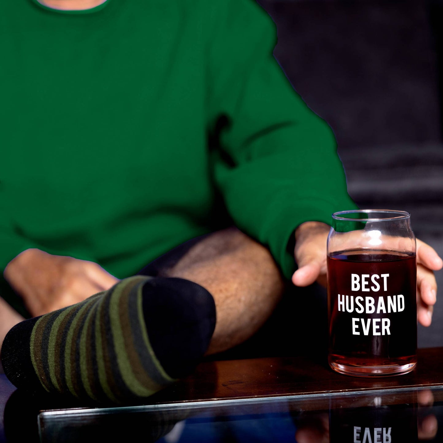 Beer Can Glass and Sock Set - Husband