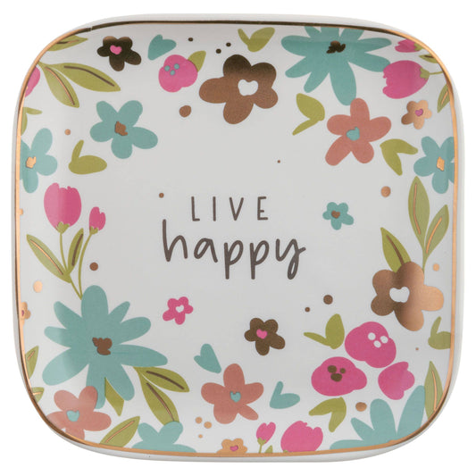 Live Happy Trinket Tray