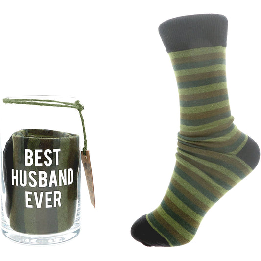 Beer Can Glass and Sock Set - Husband