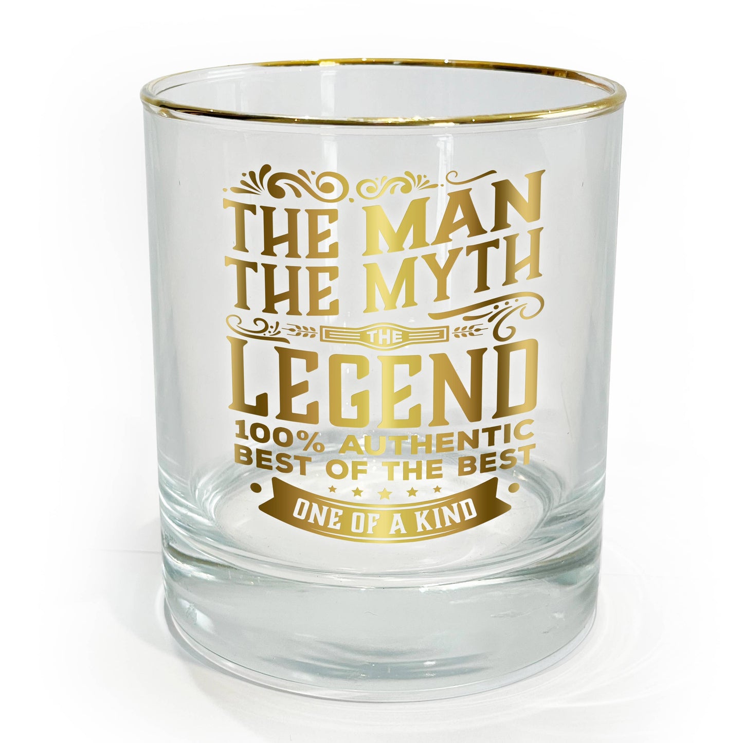 Man, Myth, Legend Rock Glass