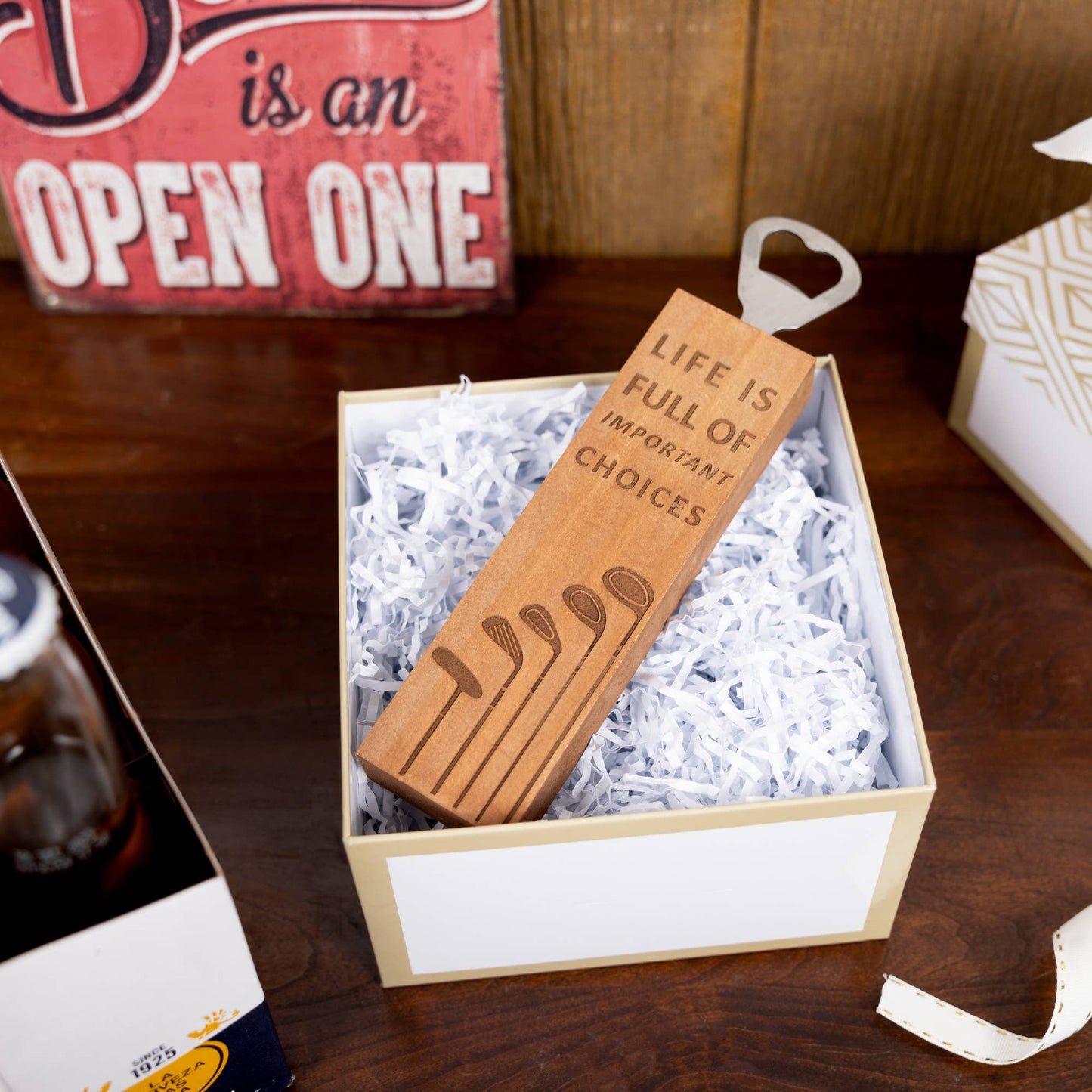 Important Choices Wooden Bottle Opener