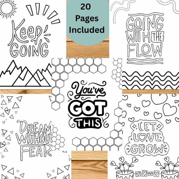 Printable Motivational Coloring Pages Variety #1