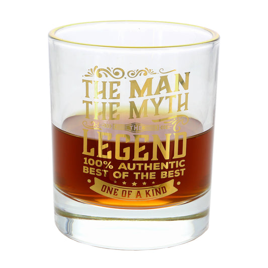 Man, Myth, Legend Rock Glass