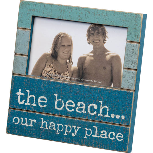 The Beach Our Happy Place Photo Frame