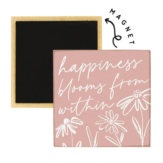 Happiness Blooms Pink Magnet