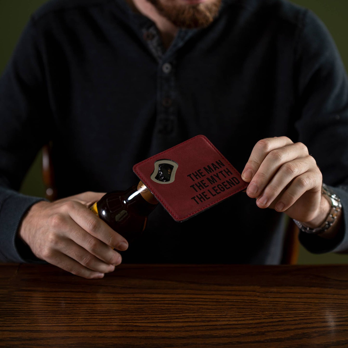 Man, Myth, Legend Bottle Opener Coaster