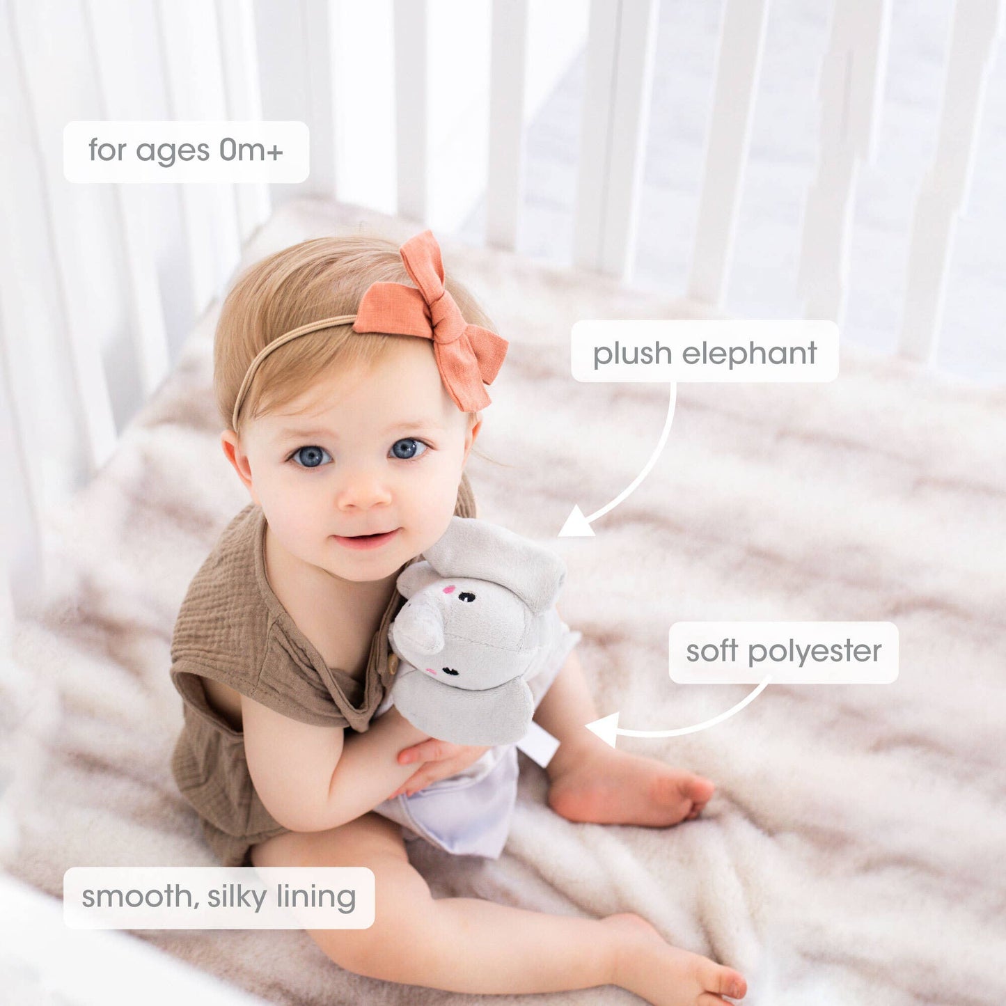 Elephant Baby Lovey Blanket