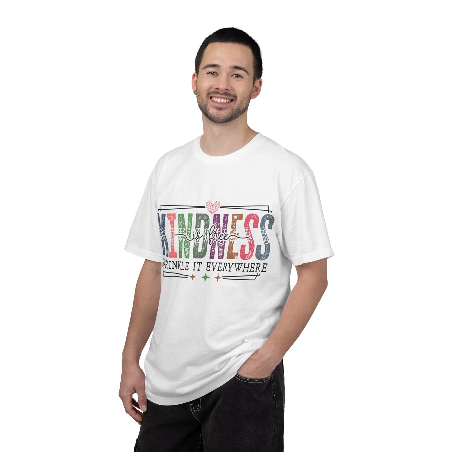 Sprinkle Kindness Graphic Tee, Comfort Colors®, Retro rainbow print, positive quote shirt, teacher gift idea