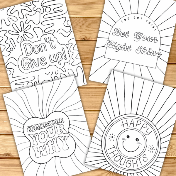 Printable Motivational Coloring Pages Abstract