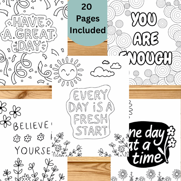 Printable Motivational Coloring Pages Variety #1
