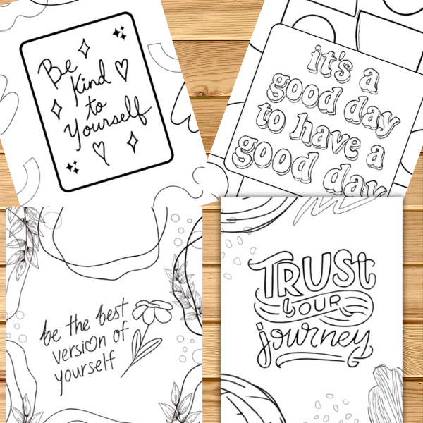 Printable Motivational Coloring Pages Abstract