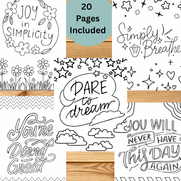 Printable Motivational Coloring Pages Variety #1