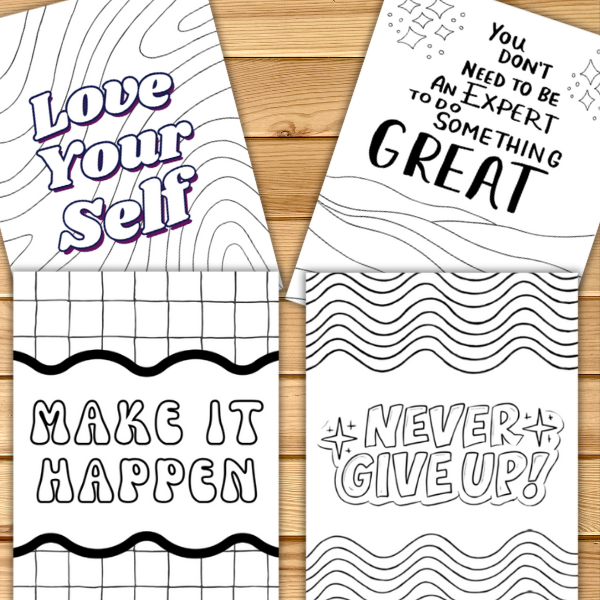 Printable Motivational Coloring Pages Abstract