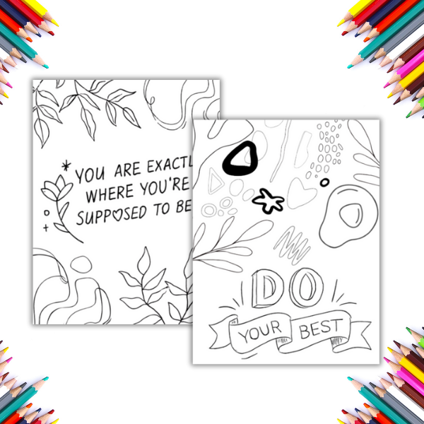 Printable Motivational Coloring Pages Abstract