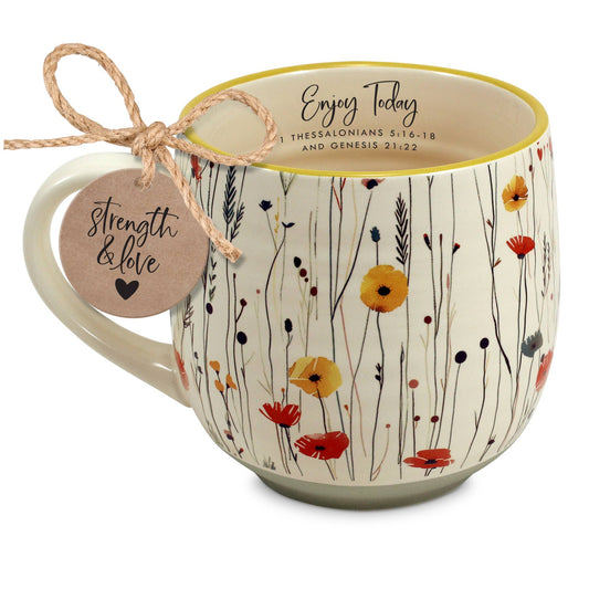 Enjoy Today Floral Mug