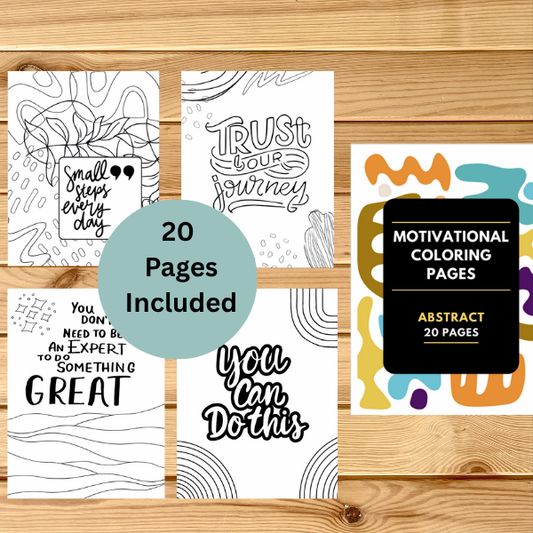 Printable Motivational Coloring Pages Abstract