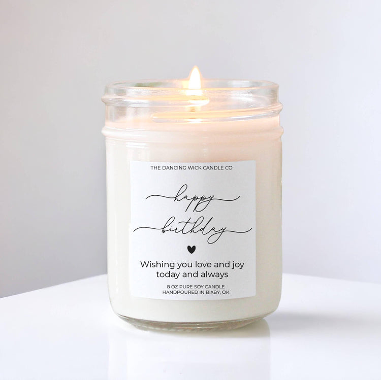 Happy Birthday Soy Candle, Birthday Cake Scent, Handpoured Home Decor