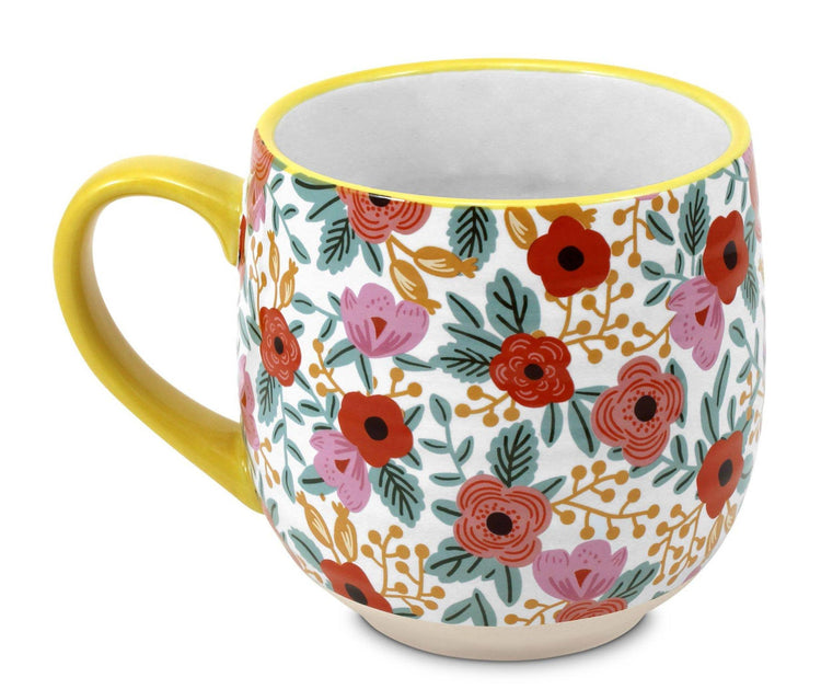 Blooming Joy Mug Have Hope, Floral Ceramic Mug, Coffee Cup for Her, Inspirational Message, Flower Pattern, Gift for Loved Ones