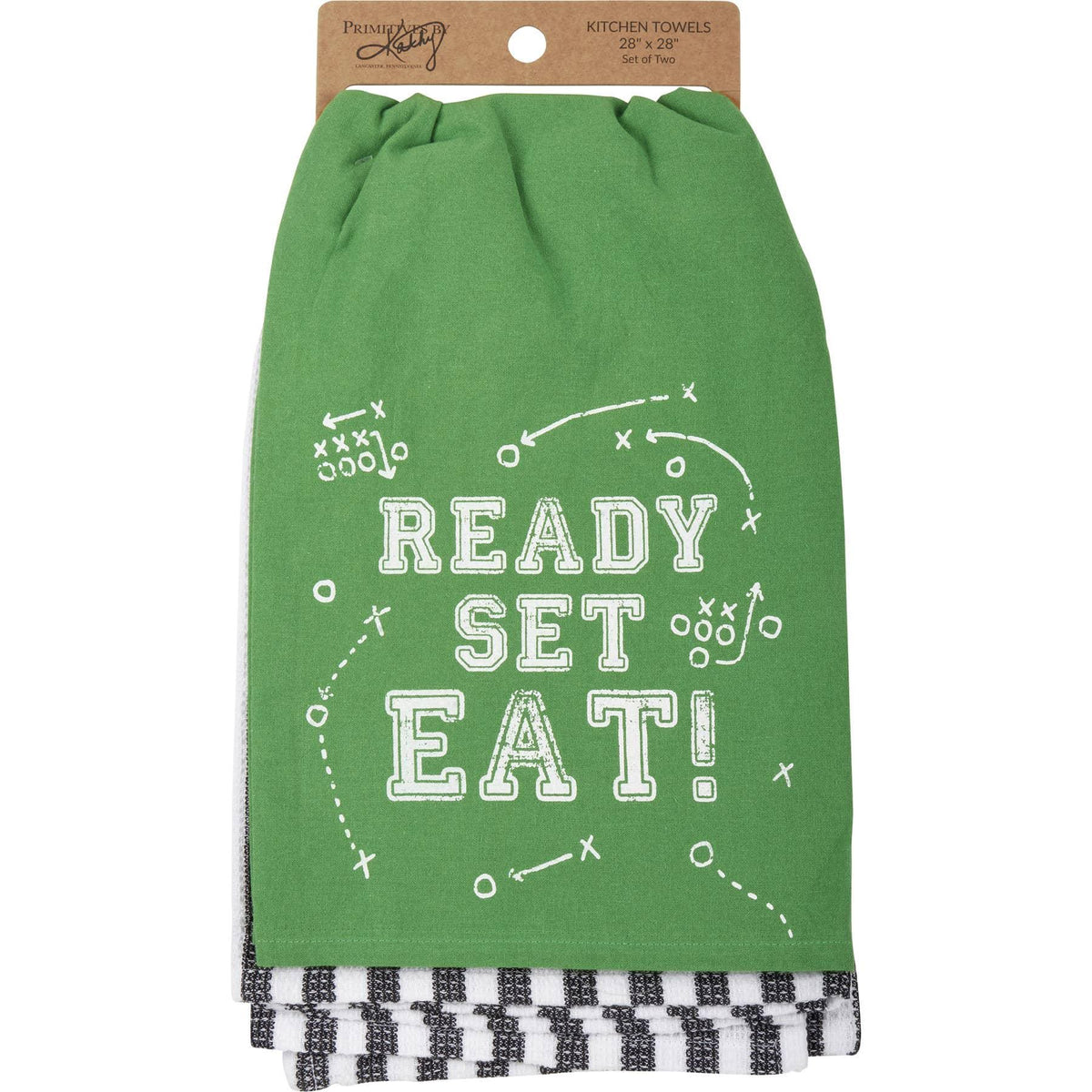 Football Kitchen Towel Set, Gameday Party Decor, Cotton Dish Towels