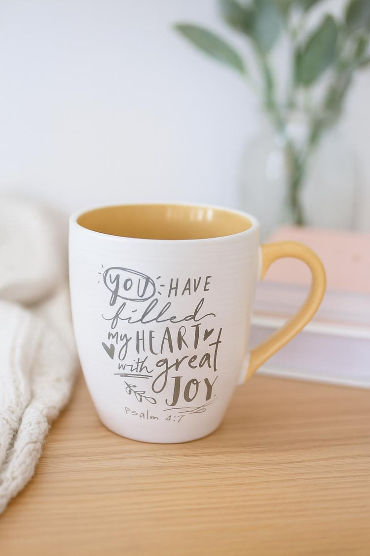 Christian Mug, Inspirational Faith Message, Ceramic 18 Oz