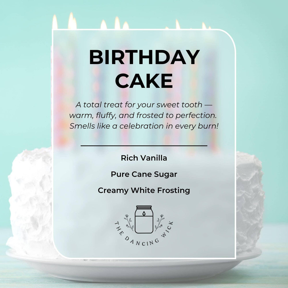 Happy Birthday Soy Candle, Birthday Cake Scent, Handpoured Home Decor