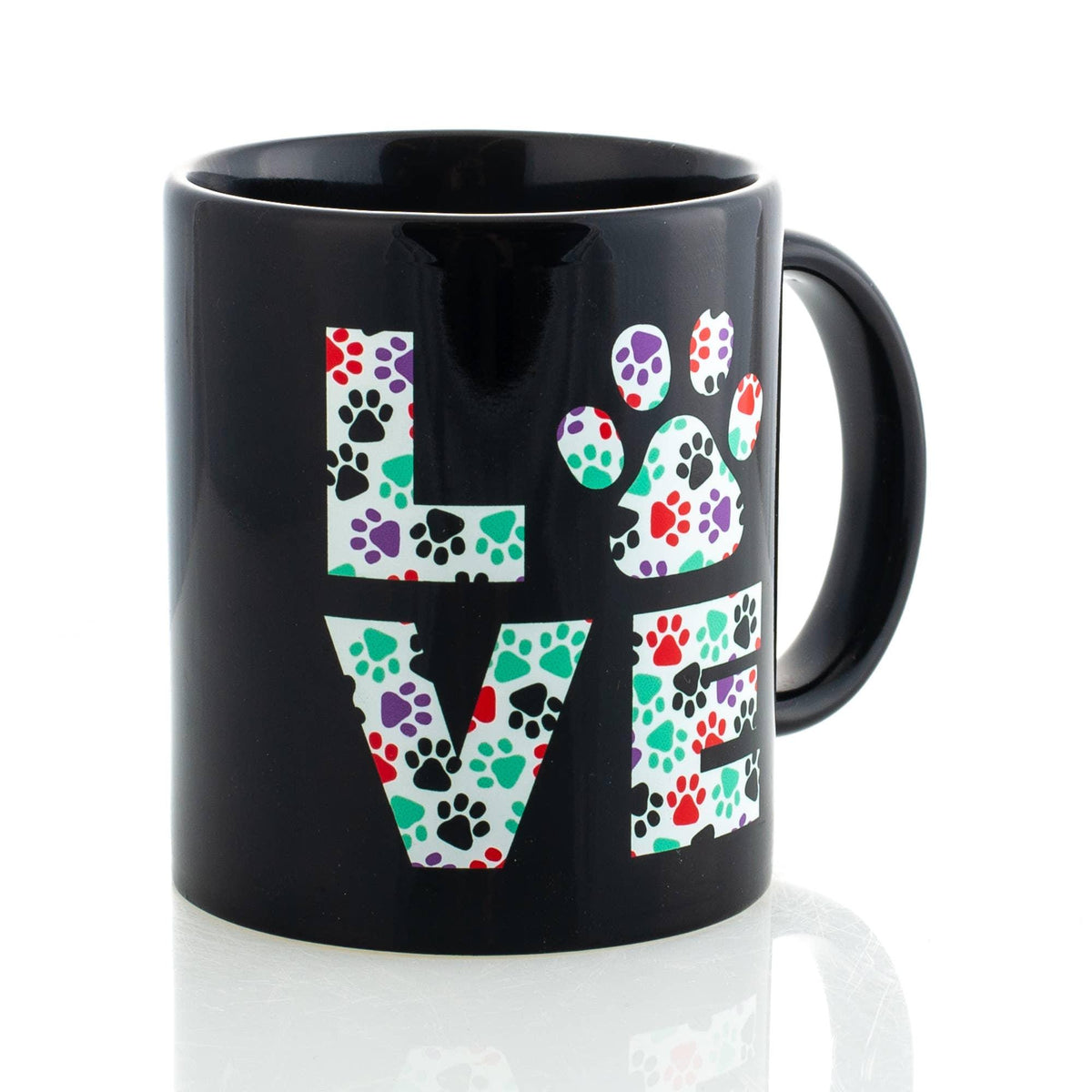 Ceramic Paw Print Love Mug, Dog Pet Owner Gift