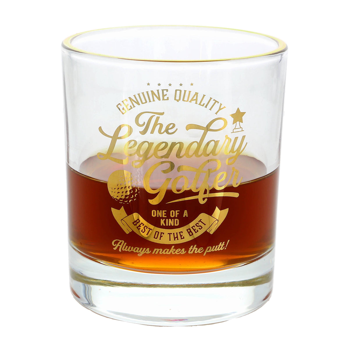 Legendary Golfer Rocks Glass, Vintage Whiskey Tumbler, Golf Enthusiast Drinkware