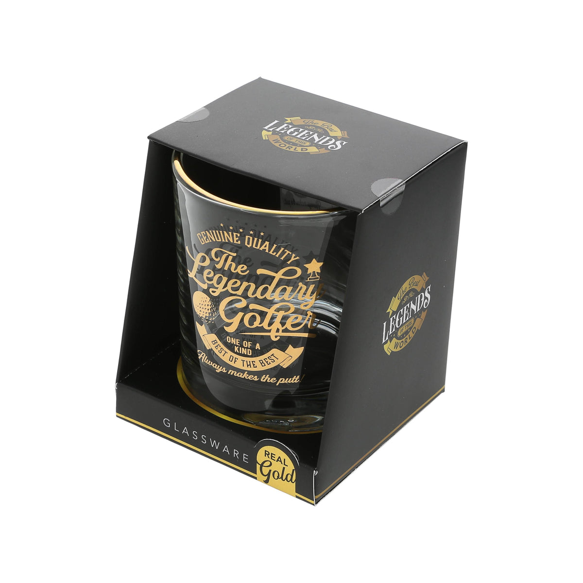 Legendary Golfer Rocks Glass, Vintage Whiskey Tumbler, Golf Enthusiast Drinkware