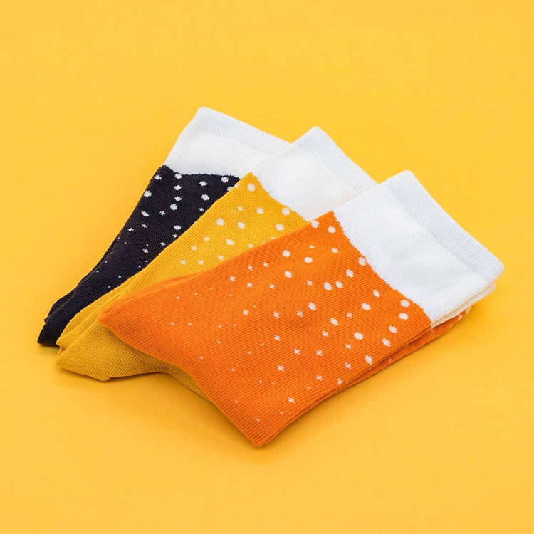 Beer Socks: Orange Ale Can Design, Cotton Novelty Socks for Men