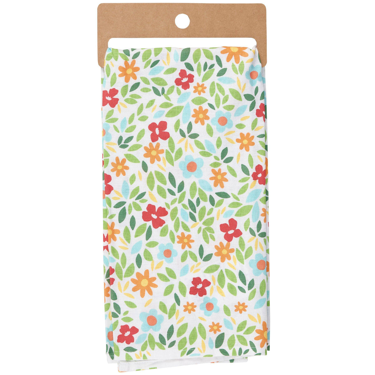 Love Always Floral Kitchen Towel, Cotton Linen Blend Hostess Gift