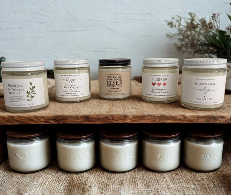 Sending Sunshine Soy Candle, Golden Hour Scent, 8 oz Handpoured Home Décor