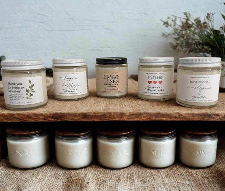 Happy Birthday Soy Candle, Birthday Cake Scent, Handpoured Home Decor