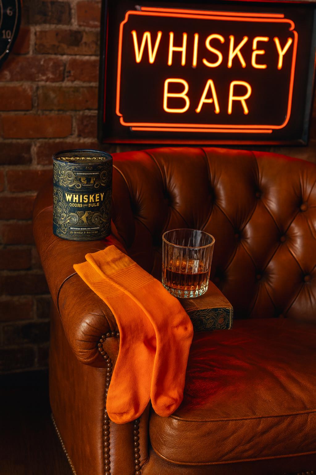 Whiskey Socks and Glass Set, Cotton Comfort, Retro Style, Luckies of London
