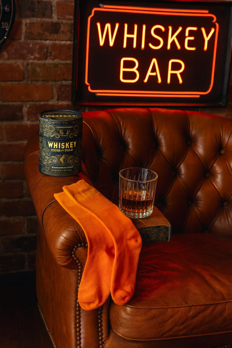 Whiskey Socks and Glass Set, Cotton Comfort, Retro Style, Luckies of London