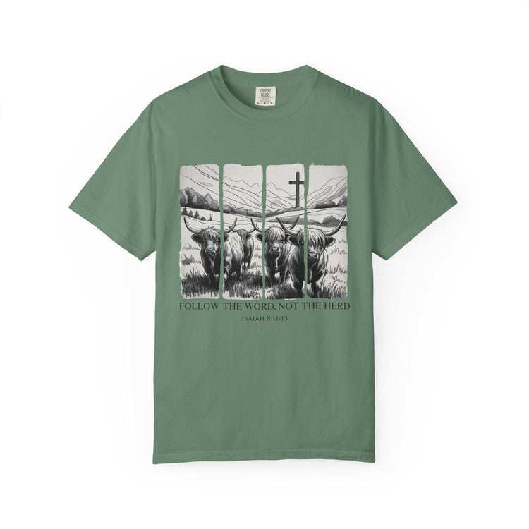 Follow the Word Not Herd T-Shirt, Isaiah 8:11 Christian Tee