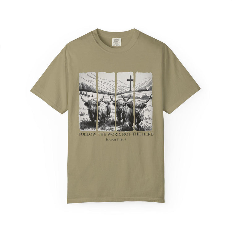 Follow the Word Not Herd T-Shirt, Isaiah 8:11 Christian Tee