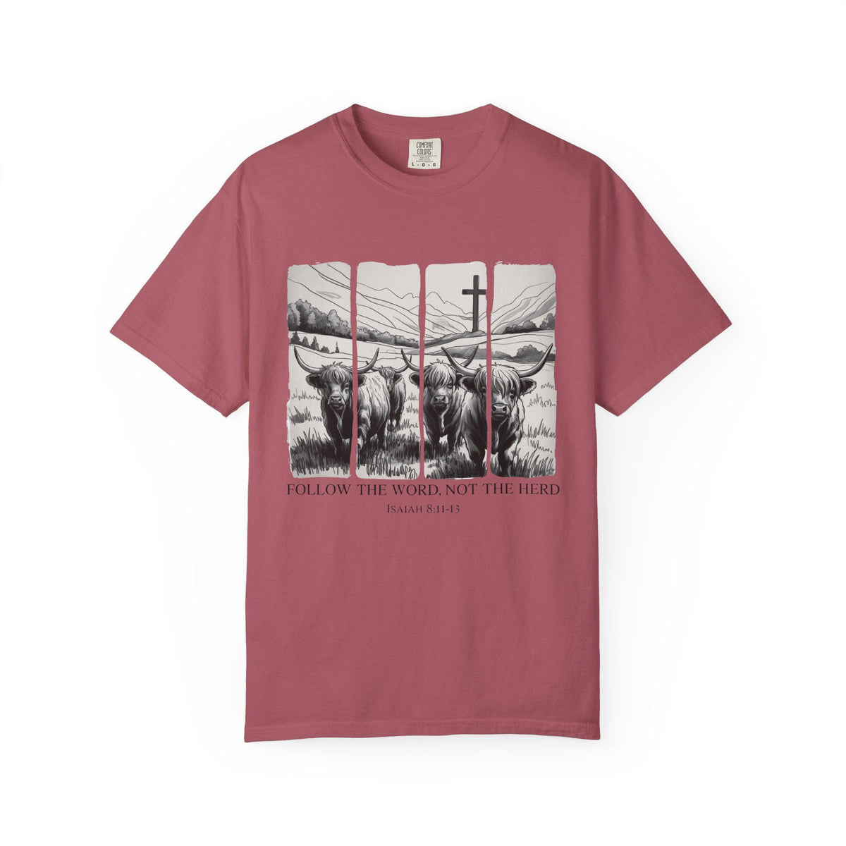 Follow the Word Not Herd T-Shirt, Isaiah 8:11 Christian Tee