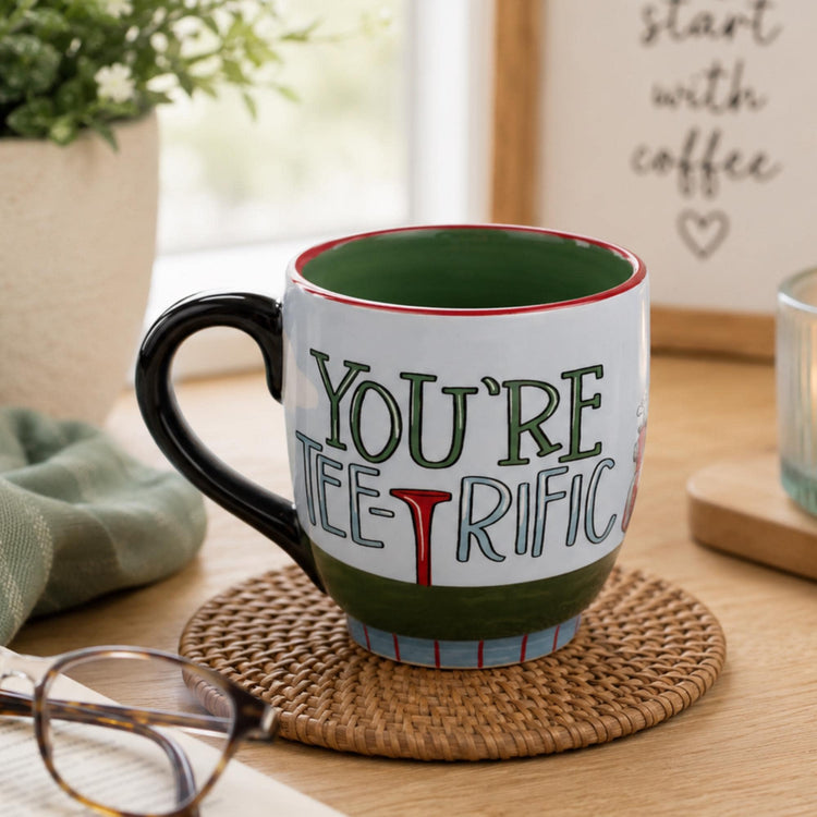 Ceramic Golf Mug, Dad By Par Coffee Cup, Father's Day Gift