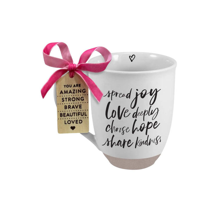 Inspirational Ceramic Mug | Spread Joy, Love Deeply, Choose Hope, Share Kindness