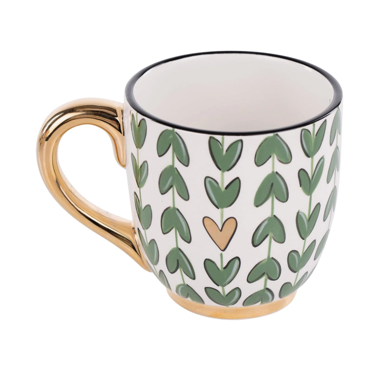 Floral Ceramic Mug, Inspirational Faith Message, Boho Coffee Cup (18 Oz)