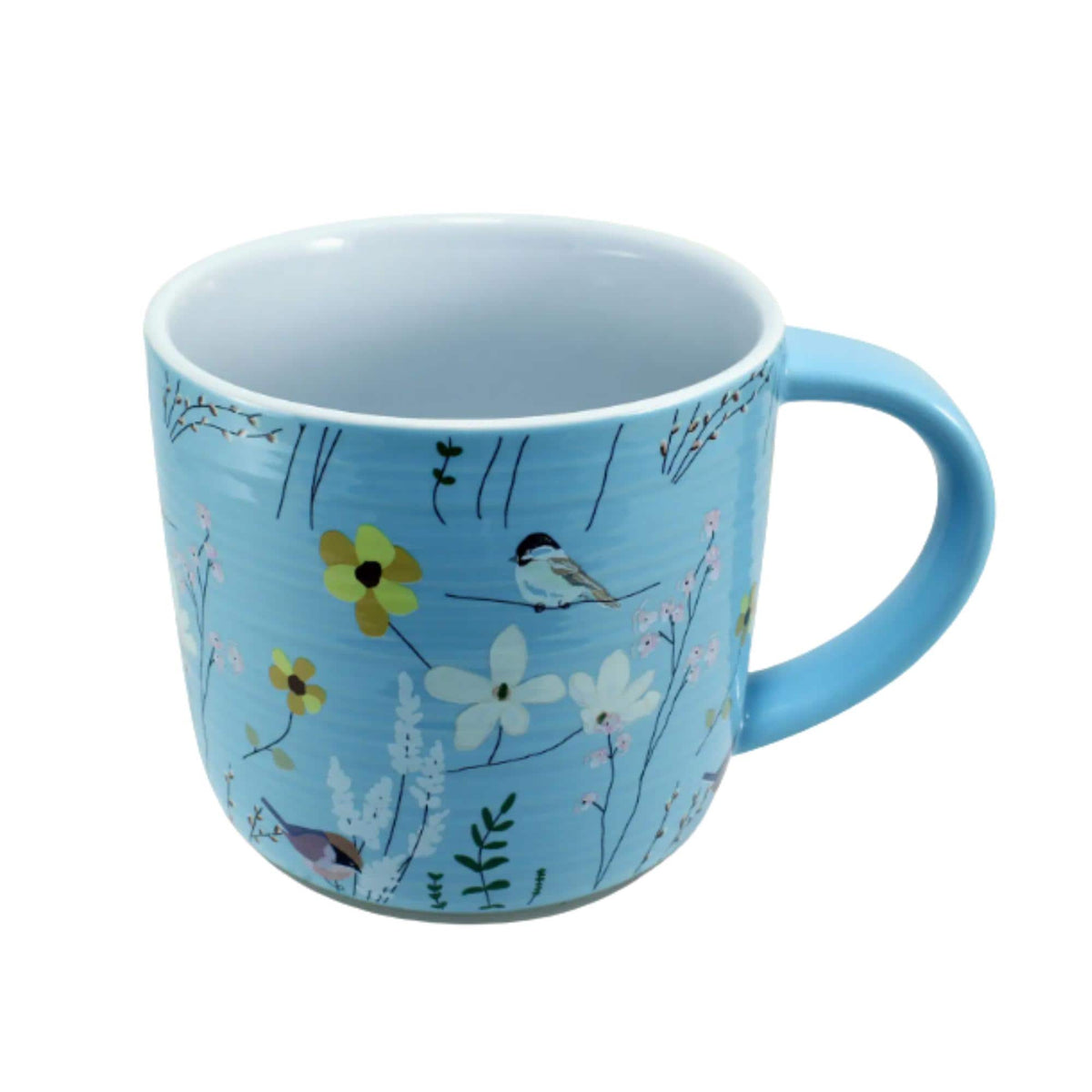 Sweet Friend Mug | Blue Floral Bird Proverbs 27:9 Christian Coffee Cup