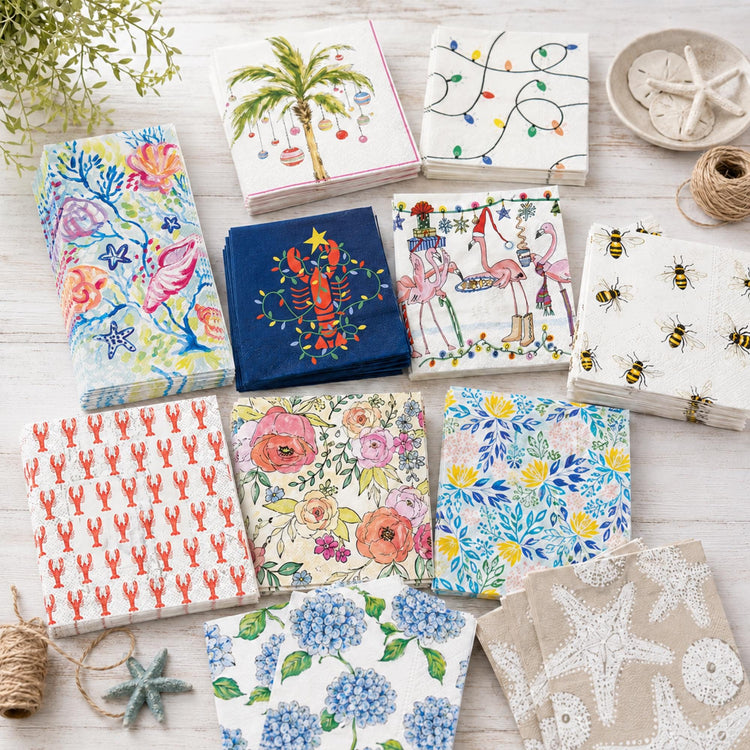 Decorative Paper Napkins for Decoupage, Mixed Media Crafts (Set of 4)