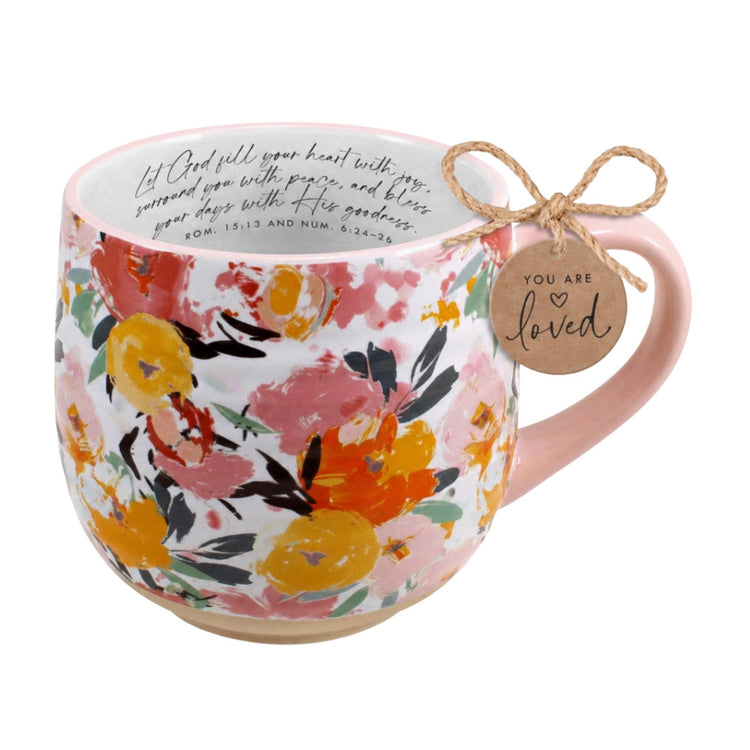 Christian Floral Mug You Are Loved Gift, Inspirational Scripture Coffee Cup, Encouragement Mug