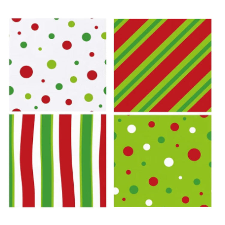 Christmas Decoupage Napkin Set, Holiday Craft Supplies (Set of 18)