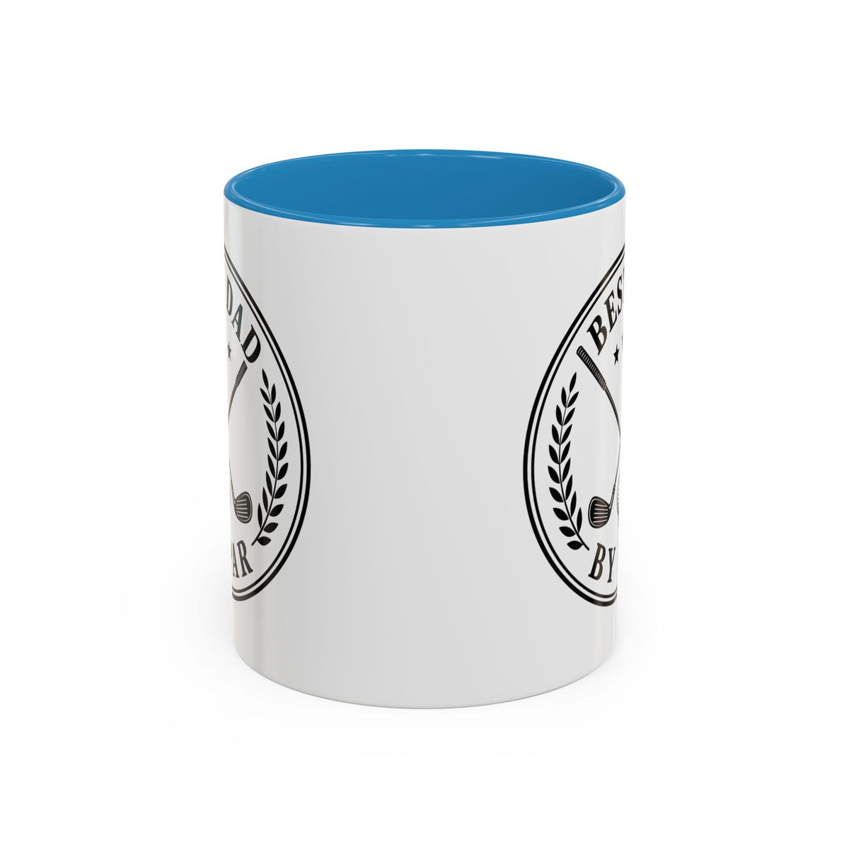 Dad By Par Golf Emblem Accent Mug (11oz/15oz)