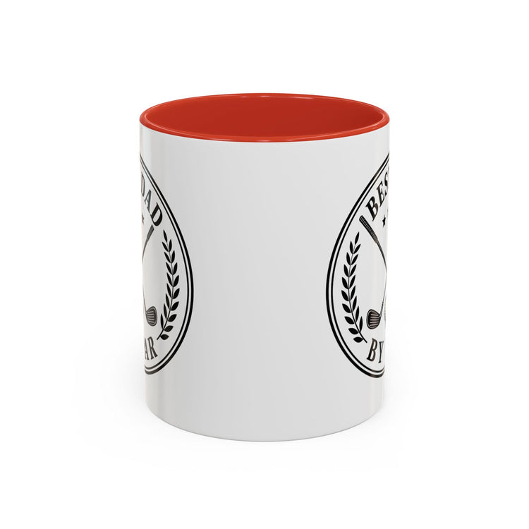 Dad By Par Golf Emblem Accent Mug (11oz/15oz)