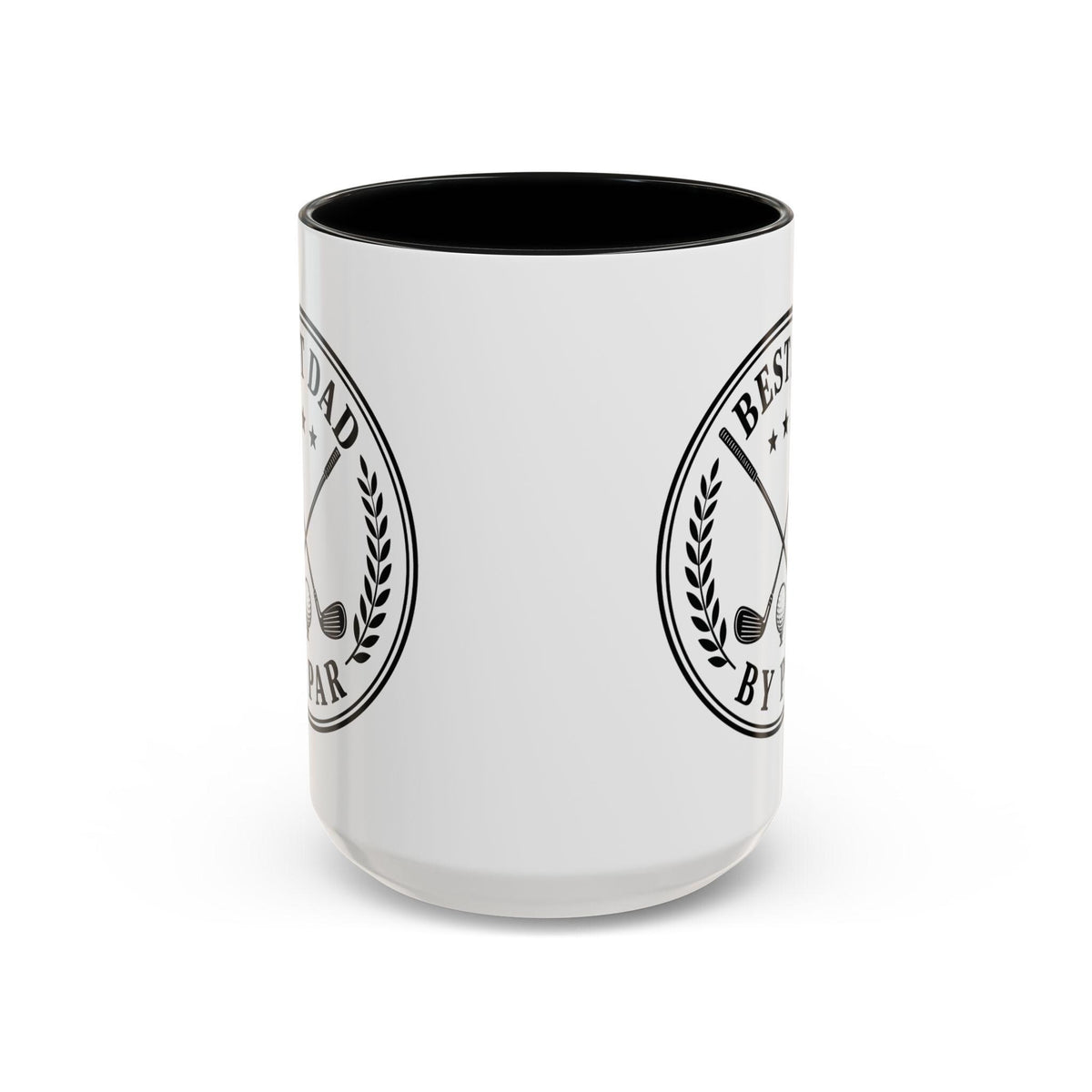 Dad By Par Golf Emblem Accent Mug (11oz/15oz)