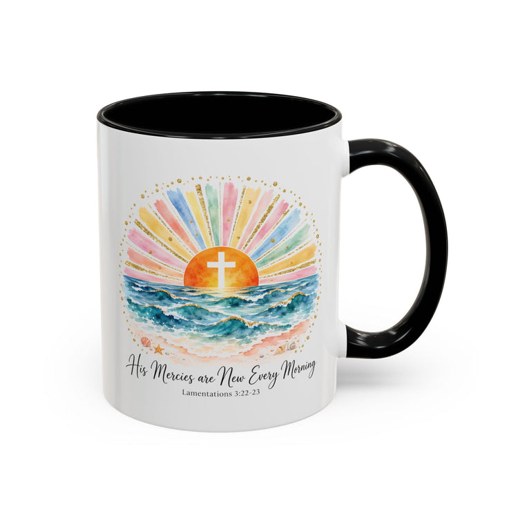 Sunrise Cross Over Ocean mug | Religious Scripture Coffee Mug